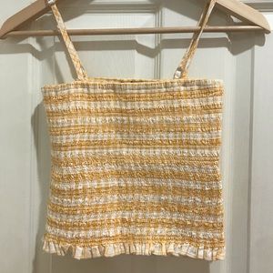 Forever 21 Smocked Striped Tank Top